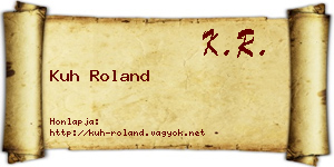Kuh Roland névjegykártya